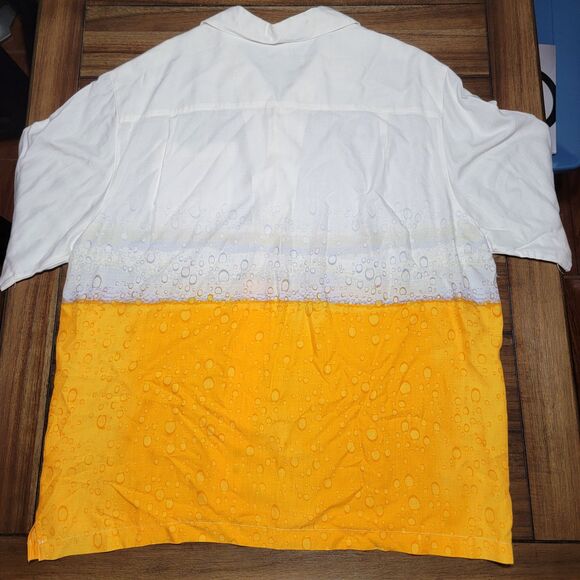 George SS Full Button "Beer" Shirt Lime Pocket - Size 2XL (50-52) - Picture 3 of 5